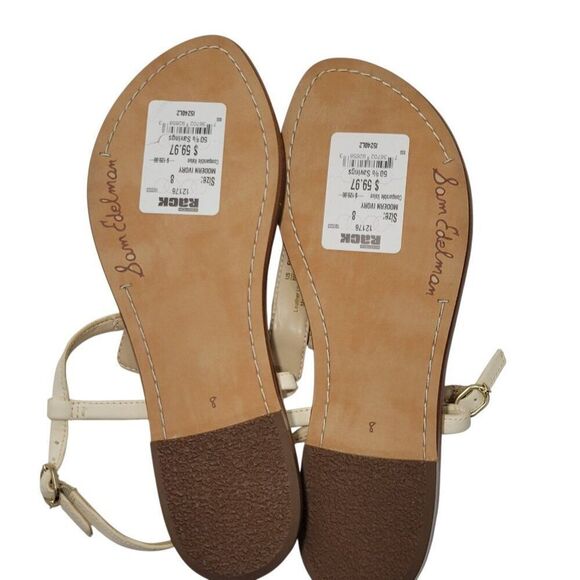 Sam Edelman Sandals Womens Size 8 M Gigi Signet Ankle Strap Modern Ivory NWOB - Picture 9 of 15